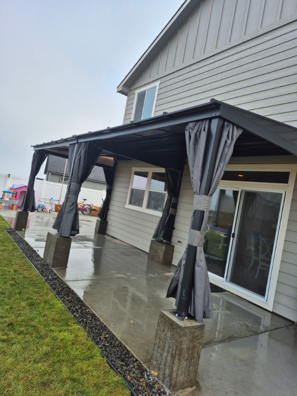 Concrete patio and walkway finish